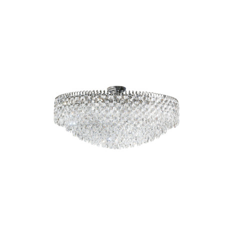 Azzardo BURANO 100 TOP CHROME Lampa sufitowa CH AZ6909 Lampa sufitowa plafon kryształki glamour