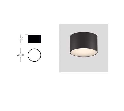 Luno 160II ON N (4000K) CHORS | Lampa sufitowa Plafon LED IP44