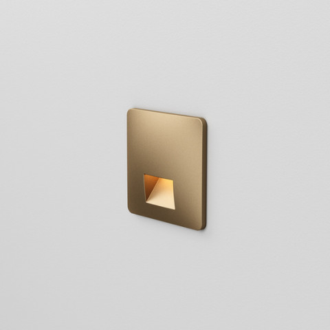 EMOT square LED kinkiet  złoty Aqform | Kinkiet oprawa schodowa komunikacyjna