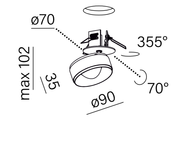 QRLED next G/K reflektor Aqform | Oprawa wpuszczana LED