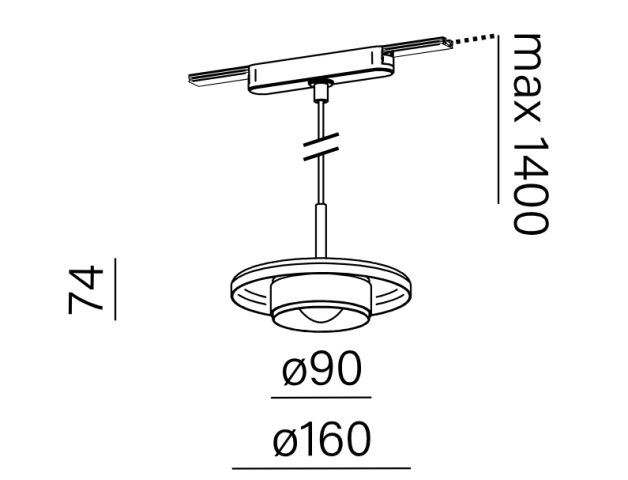 QRLED next suspended flattrack Aqform |Lampa wisząca do szynoprzewodu FLATTRACK