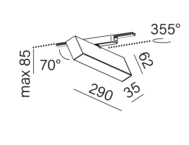RAFTER LED flattrack Aqform |Lampa LED do szynoprzewodu FLATTRACK 2