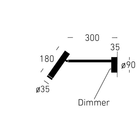 FLASK 30 K SNW TRIAC DALI 2 DIM (3000K) CHORS | Kinkiet LED oświetlenie obrazu