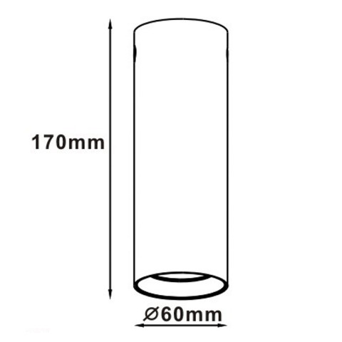 Tuba natynkowa Manacor 17 cm czarno - białe 1xGU10 - Light Prestige Manacor LP-232/1D - 170 BK/WH 2
