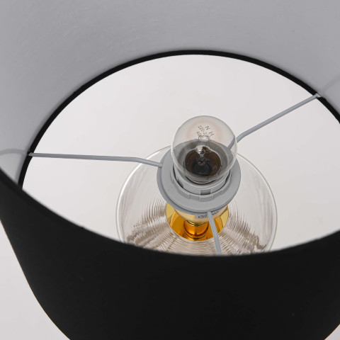 Lampa stołowa Sunflower czarno - transparentna 1xE27 - Light Prestige Sunflower LP-818/1T BK