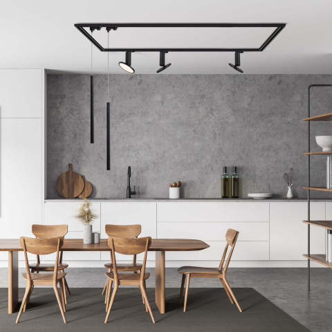 Zestaw oświetlenia szynowego Aquilion SET 1F czarny LED 3000K - Light Prestige Aquilion LP-220/1R BK SET 2