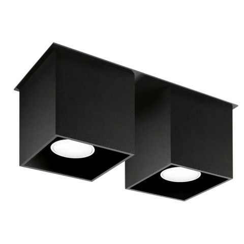 Plafon QUAD 2 czarny Sollux Lighting SL.0063