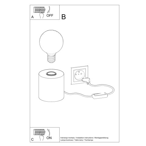 Lampa biurkowa SALGADO beton Sollux Lighting SL.0680