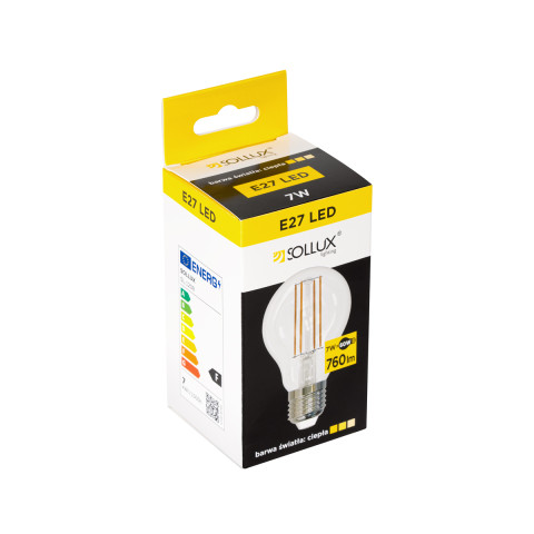 Żarówka LED E27 3000K 7W 760lm Sollux Lighting SL.1208 2