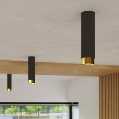 Plafon NERO 22,5 czarny/złoty Sollux Lighting SL.1411