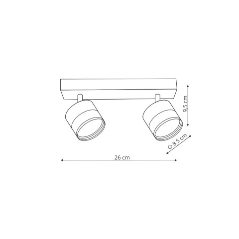 Spot Kendal 2 transparetny / czarny GX53 - Light Prestige Kendal LP-6331/2WS TR/BK