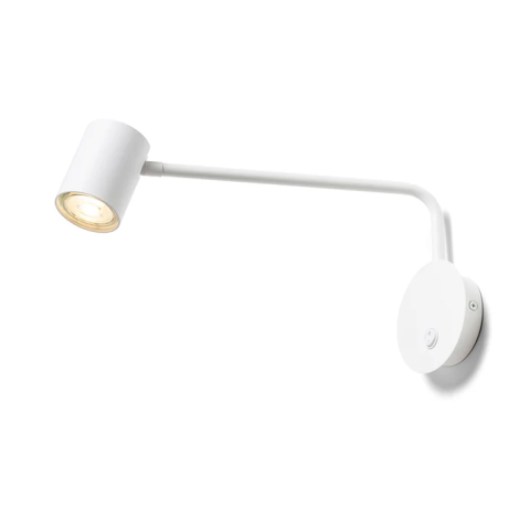 FILIP R14485 biały Kinkiet do czytania Rendl light studio Lampa ścienna z regulowanym reflektorem i ruchomym ramieniem