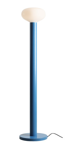 LAMPA STOJĄCA FLO SKY M (żarówki w zestawie) 7000A31_M Aldex |lampa podłogowa kolor niebieski, biały opalowy klosz