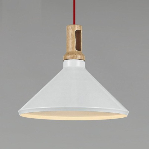 Lampa wisząca NORDIC WOODY biało-drewniana 35 cm Step into Design ST-5097B 2