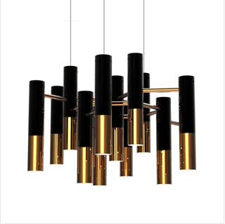Lampa wisząca GOLDEN PIPE-13 czarno złota 60 cm Step into Design ST-5719-13
