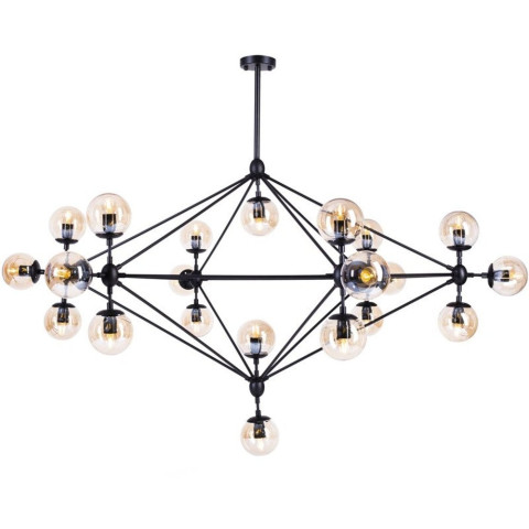 Lampa wisząca ASTRIFERO-21, 165 cm -  bursztynowo czarna Step into Design ST-9047-21
