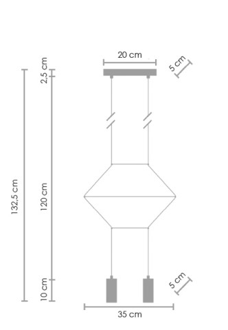 Lampa wisząca LINEA-2 czarna 35 cm Step into Design ST-5961-2
