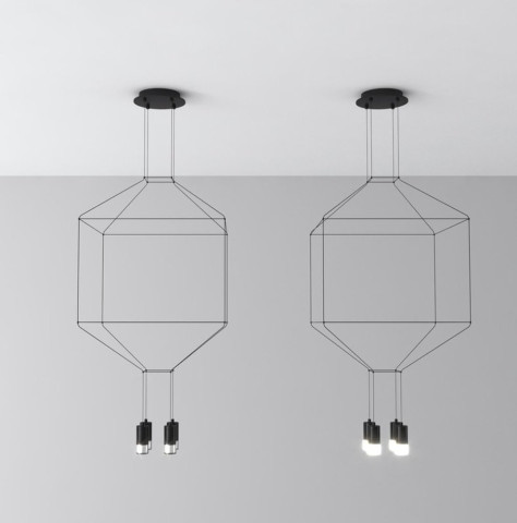 Lampa wisząca LINEA-4 czarna 45 cm Step into Design ST-5961-4 2