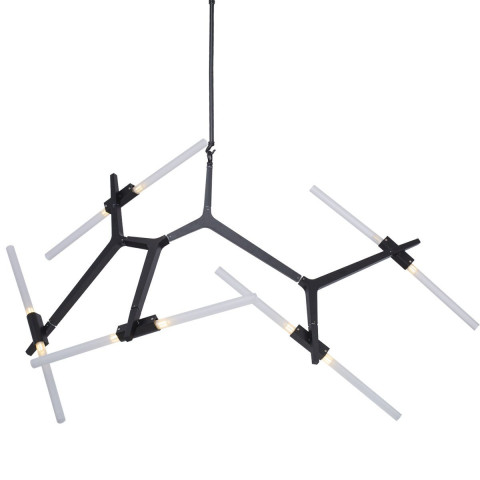 Lampa wisząca STICKS-6 czarna Step into Design ST-1001-6 black 2