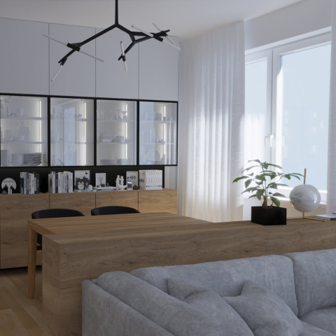 Lampa wisząca STICKS-6 czarna Step into Design ST-1001-6 black