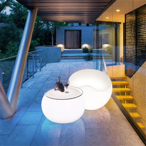 Lampa ogrodowa pufa APPLE M LED RGBW 16 kolorów 56 cm Step into Design ES-SF025 2