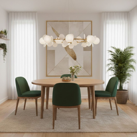 Lampa wisząca CHIC 105 cm - biało złota nowoczesna lampa do salonu Step into Design ST-DL-2969 2
