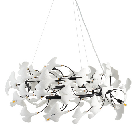 Lampa wisząca BOTANIKA 80 cm -czarna, G9, regulowana, designerska Step into Design XY080P-80 black