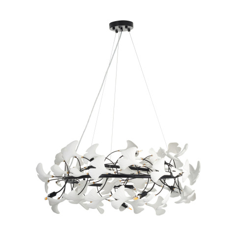 Lampa wisząca BOTANIKA 80 cm -czarna, G9, regulowana, designerska Step into Design XY080P-80 black