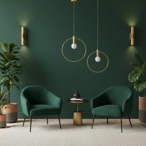 Lampa wisząca BELLA 25- 25 cm, złoty ring Step into Design DP0001A-250R 2