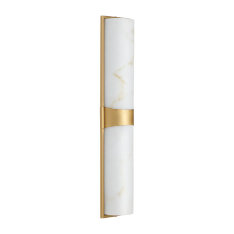Lampa ścienna MURO LED 66 cm - biały alabaster, złote detale Step into Design ST-3426-AGB-CE