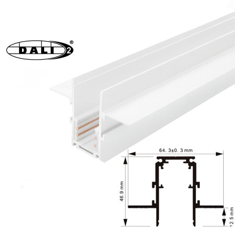 Zuma Line 10119 SZYNA MAGNETYCZNA PODTYNKOWA 48V 2M GK 12.5mm BIAŁA