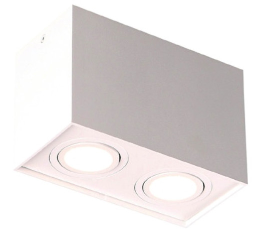 MAXLIGHT C0088 LAMPA SUFITOWA BASIC SQUARE BIAŁA PODWÓJNA
