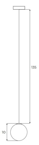 MAXLIGHT M0017N LAMPA WISZĄCA  MAGNETYCZNA SYSTEM ON/OFF 5,4W 334LM 3000K 2