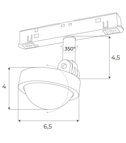 MAXLIGHT M0046Z REFLEKTOR MAGNETYCZNY BIAŁY   SYSTEM ZIGBEE 8W 766LM 2700/5000K 2