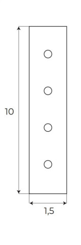 MAXLIGHT MA0013 Łącznie mechaniczny do szyn wpuszczanych (Blaszka) 2