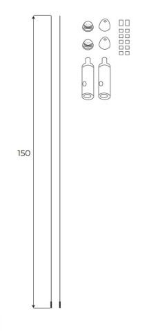 MAXLIGHT MA0024 Zestaw linek do powieszenia szyn natynkowych MT0018, MT0019, MT0028, MT0029 2