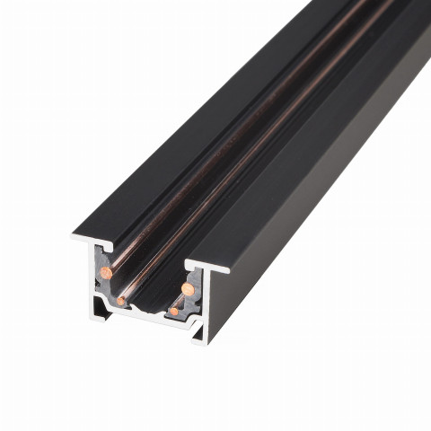 MAXLIGHT NT0011 Szynoprzewód MICRO11 czarny wpuszczany sprężynowy 1mb + zaślepki zakończenia szyny w komplecie