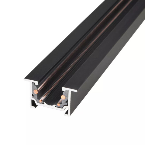 MAXLIGHT NT0012 Szynoprzewód MICRO11 czarny wpuszczany sprężynowy 2mb + zaślepki zakończenia szyny w komplecie