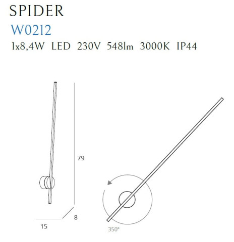 MAXLIGHT W0212 KINKIET SPIDER