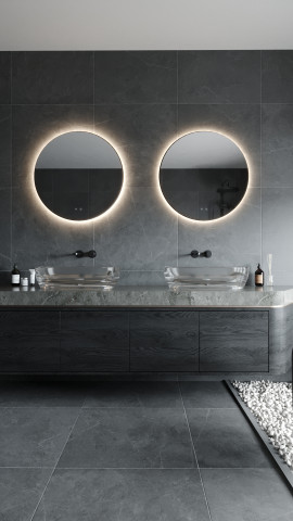 MAXLIGHT W0387 MIRROR OKRĄG ⌀80 cm BEZRAMKOWE LUSTRO PODŚWIETLANE