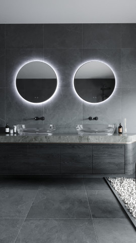 MAXLIGHT W0387 MIRROR OKRĄG ⌀80 cm BEZRAMKOWE LUSTRO PODŚWIETLANE