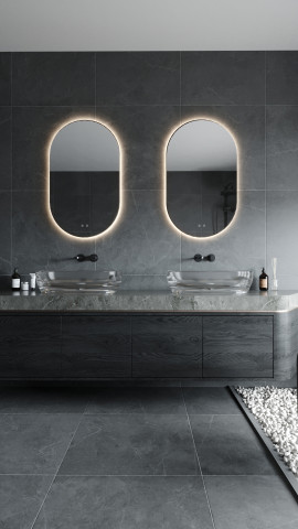 MAXLIGHT W0388 MIRROR OWAL 100x60cm BEZRAMKOWE LUSTRO PODŚWIETLANE