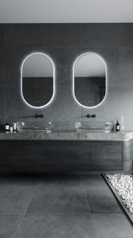 MAXLIGHT W0388 MIRROR OWAL 100x60cm BEZRAMKOWE LUSTRO PODŚWIETLANE