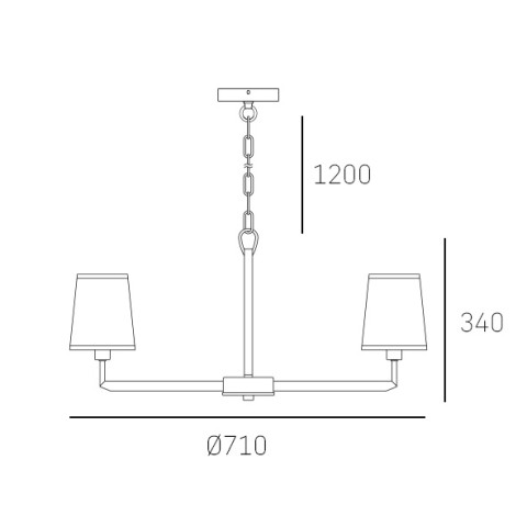 Lampa wisząca STOCKHOLM P06636BK AU CosmoLight kolor Mosiądz, Czarny