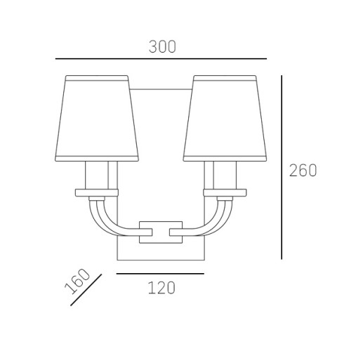 Kinkiet NEW YORK W02503CH-WH CosmoLight kolor Srebrny 2