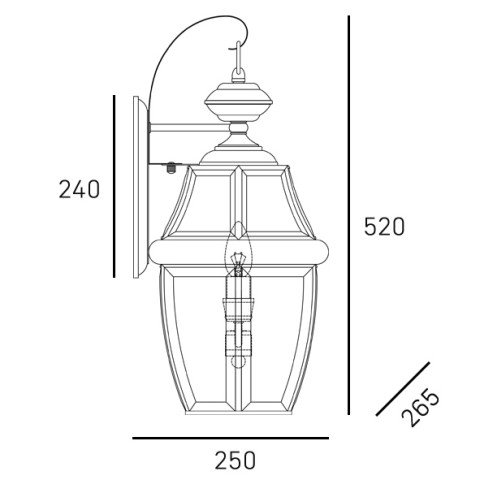 Kinkiet WHITLEY W02071AU CosmoLight kolor Złoty błyszczący