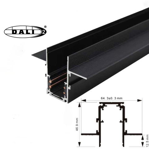 Zuma Line 10118 SZYNA MAGNETYCZNA PODTYNKOWA 48V 2M GK 12.5mm CZARNA
