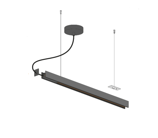 MULTITRACK PUSZKA FI100 + KABEL ZASILAJĄCY 5x0,75mm2 1,4m czarny lub biały  Aqform  Szynoprzewód 48V Multitrack 2