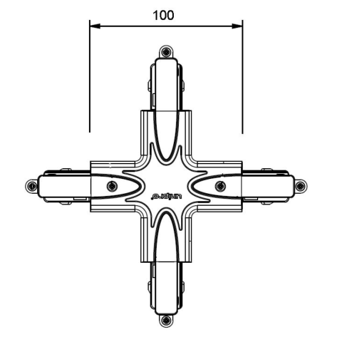 LU TRACK LU TRACK ŁĄCZNIK „X” AQForm | TRACK 3F 230V power connector "X" universal Phase-Control