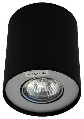 NEOS 1 czarna BLACK / ALU -   Lampa sufitowa  Plafon Azzardo jak Nero Pillar FH31431B (black)  2